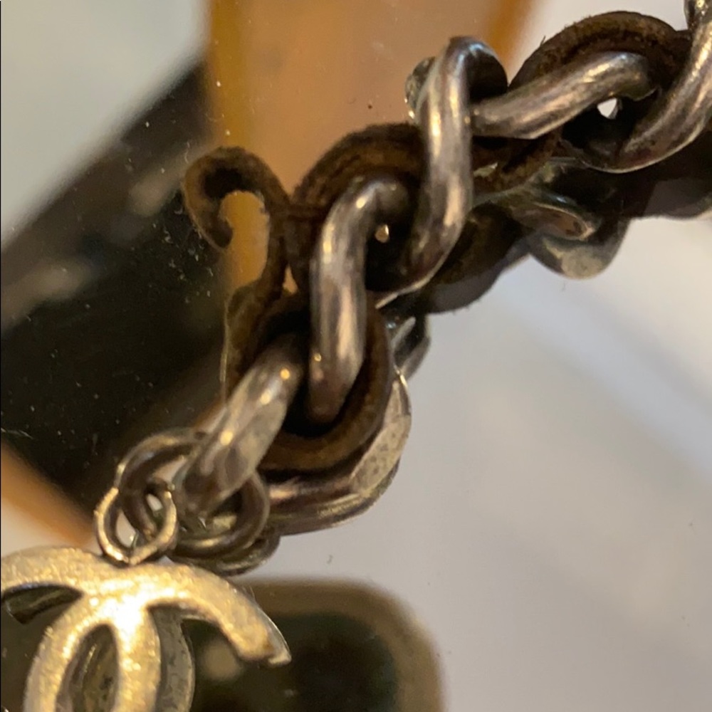 Chanel Nickel/silver brown leather belt - Picture 10 of 13